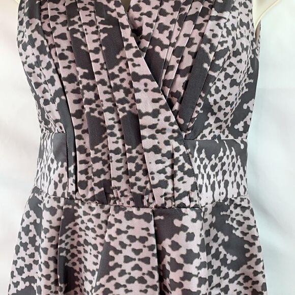 Banana Republic brown snake print silk vneck dress - Picture 5 of 16